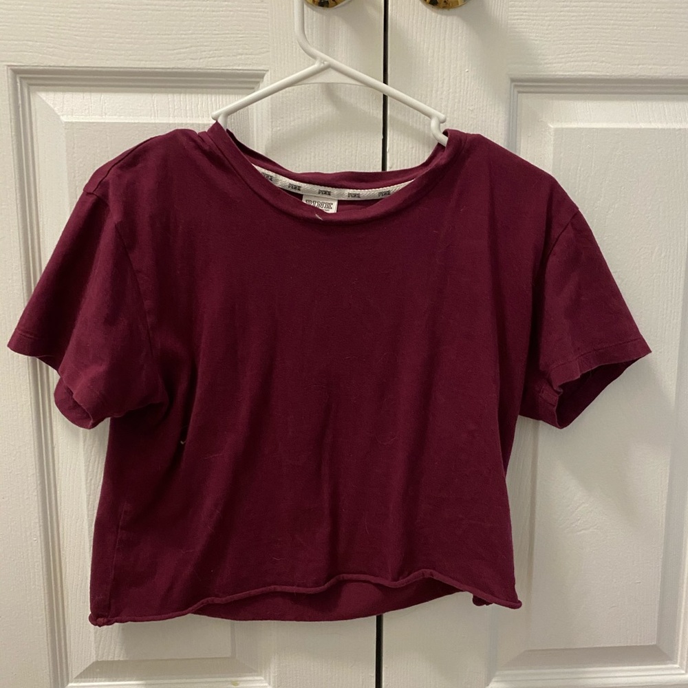 Burgundy crop top